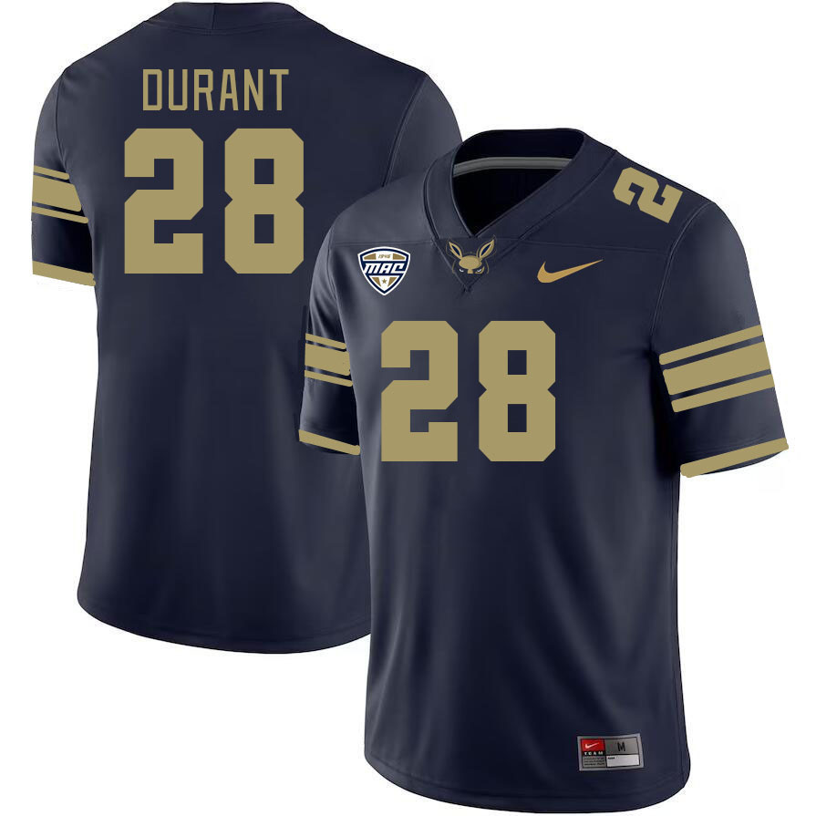 Men-Youth #28 Tyson Durant Akron Zips 2023 College Football Jerseys Stitched-Blue